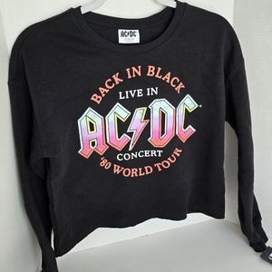 Back In Black AC DC cropped sweater